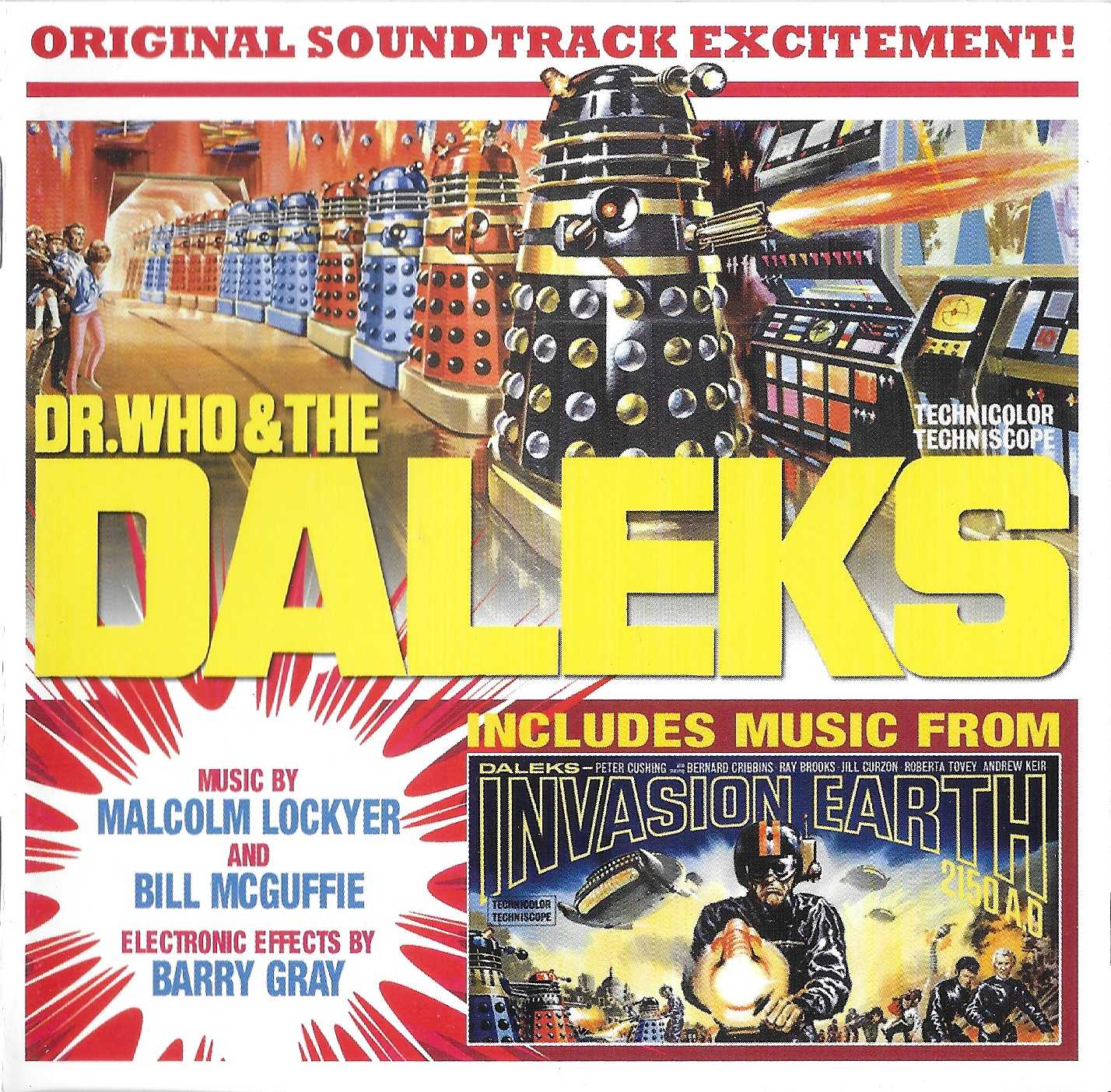 Picture of SILCD 1244 Doctor Who and the Daleks / Daleks invasion Earth 2150 AD by artist Malcolm Lockyer / Bill McGuffie / Barry Gray from the BBC records and Tapes library